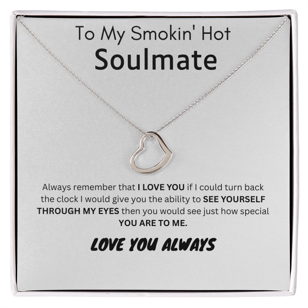 To My Soulmate | Delicate Heart Necklace