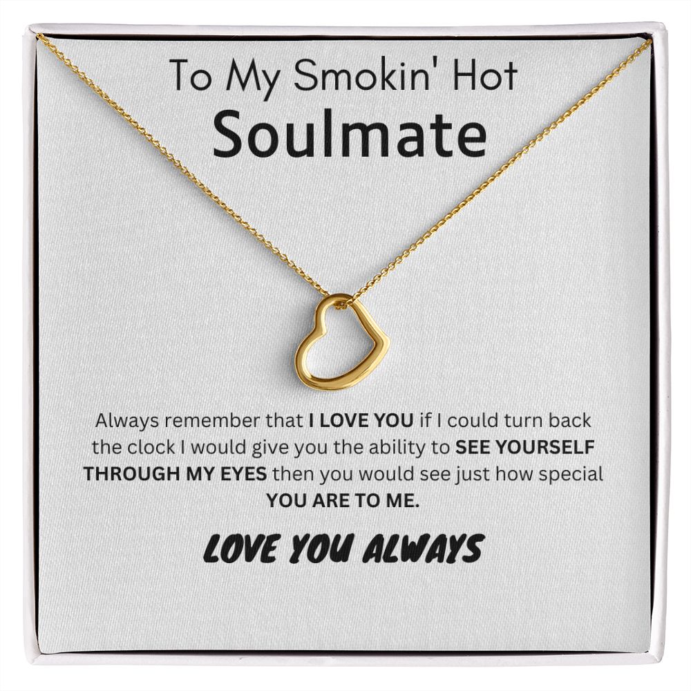 To My Soulmate | Delicate Heart Necklace
