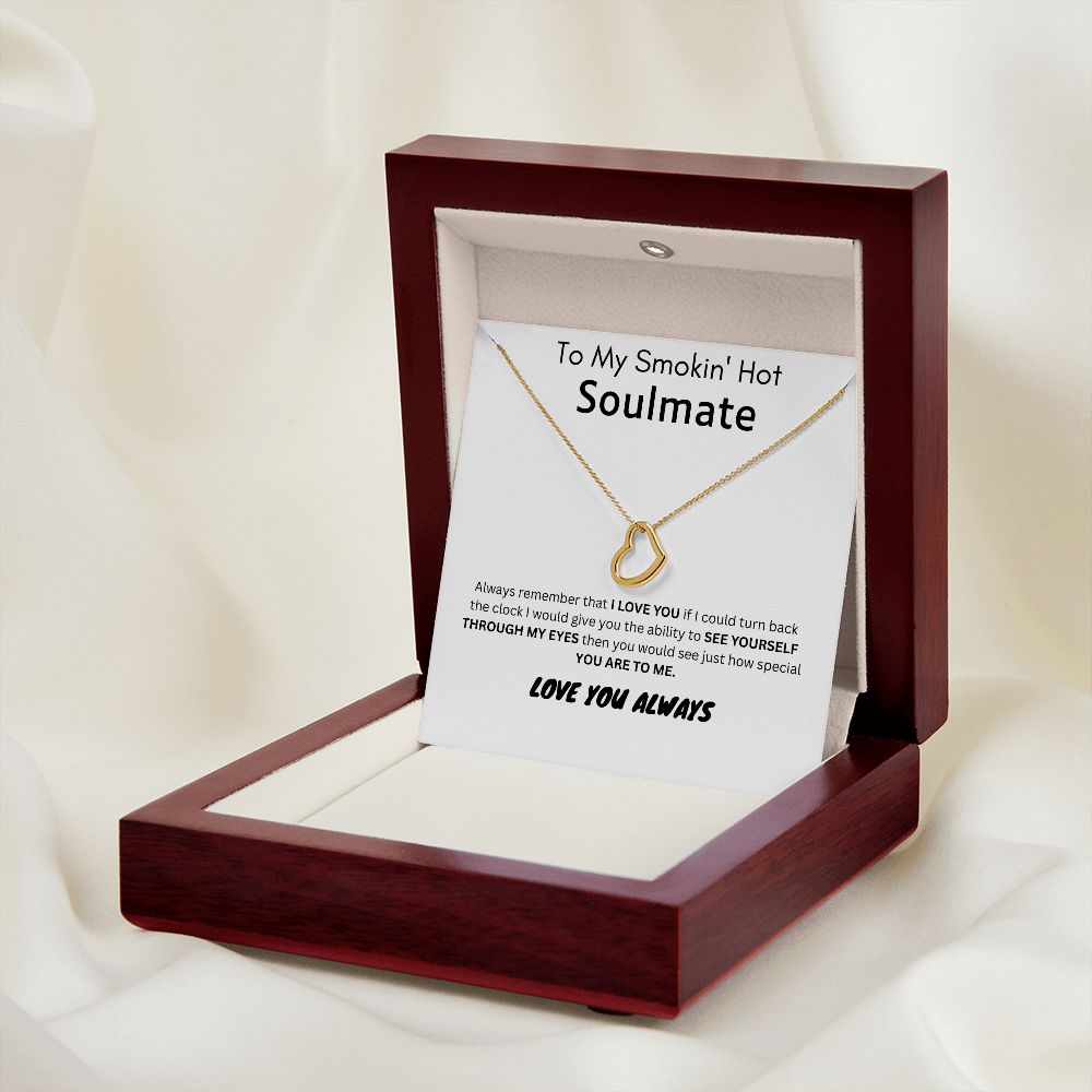 To My Soulmate | Delicate Heart Necklace