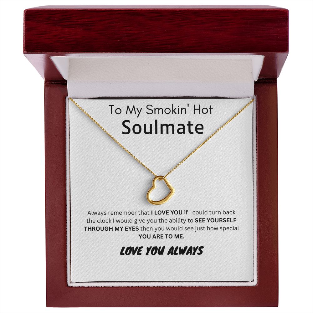 To My Soulmate | Delicate Heart Necklace