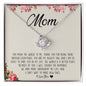Mom You Mean The World To Me | Love Knot Necklace