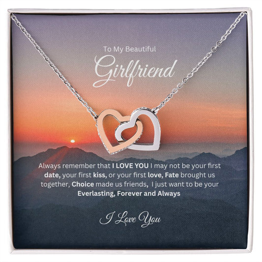 To My Girlfriend | Interlocking Heart Necklace